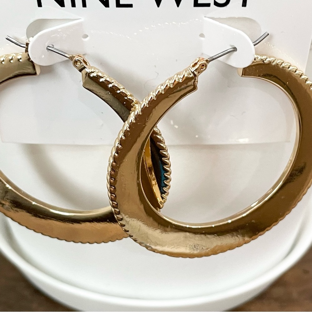 Hoops New! Nine West earrings - Picture 3 of 7
